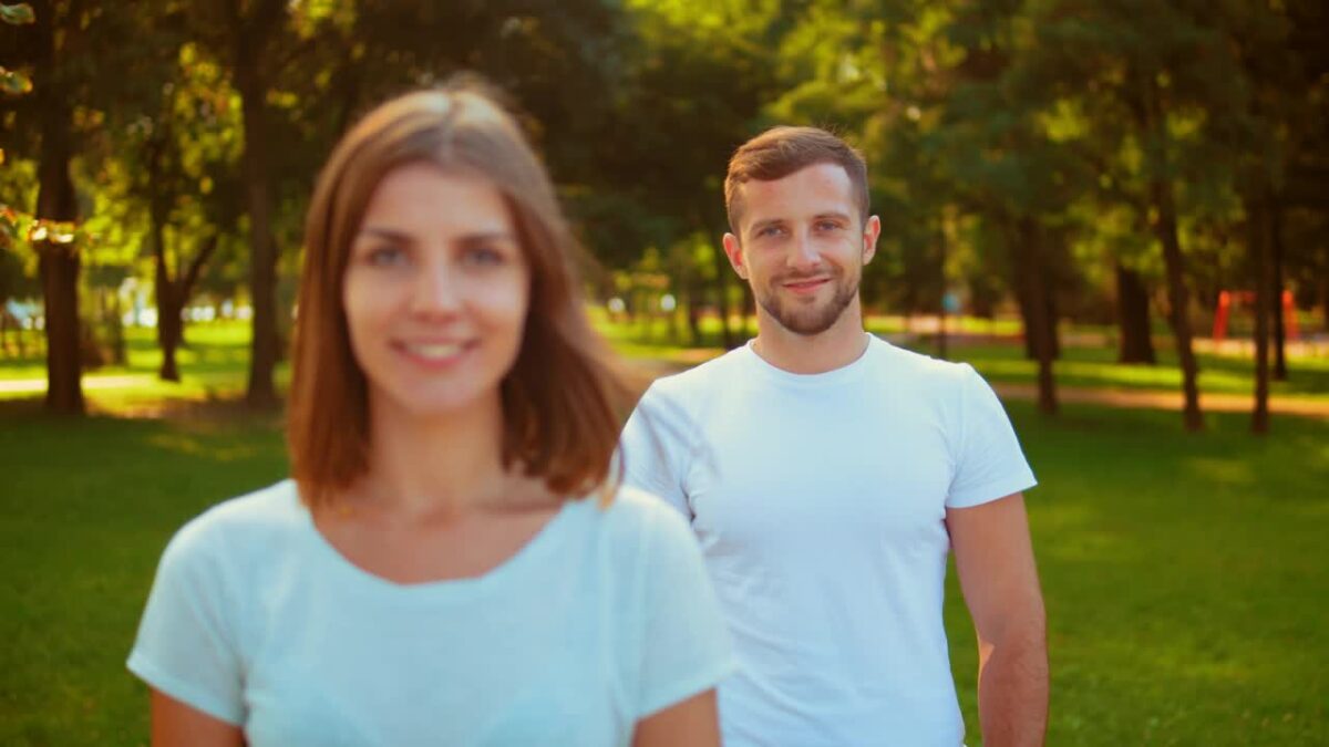 A Woman And A Man In A Beautiful Park 4882 Medium